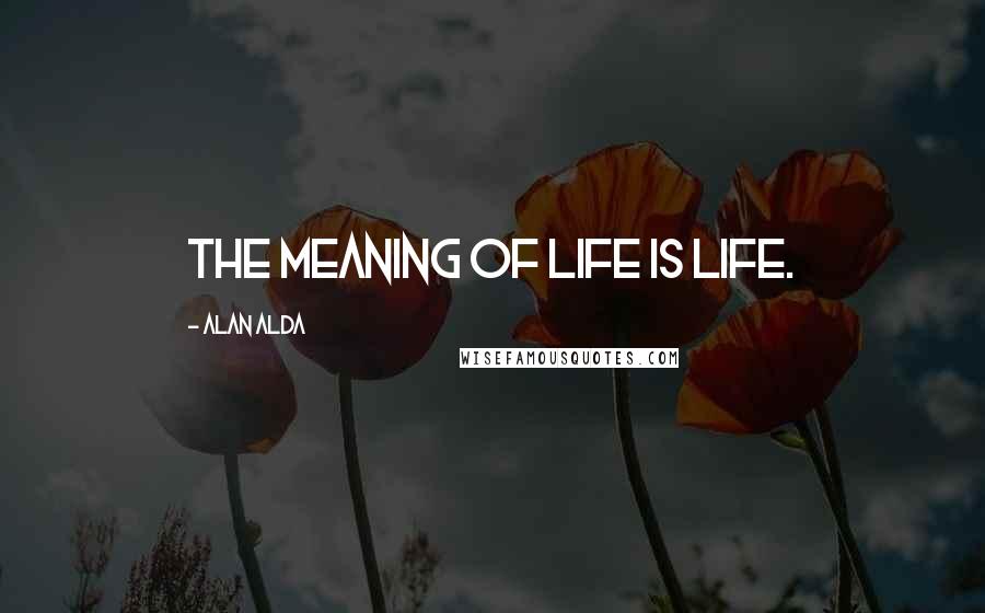 Alan Alda Quotes: The meaning of life is life.