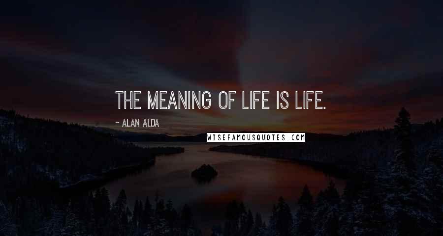 Alan Alda Quotes: The meaning of life is life.