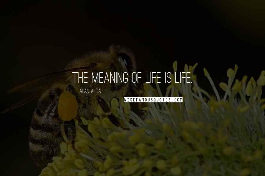 Alan Alda Quotes: The meaning of life is life.