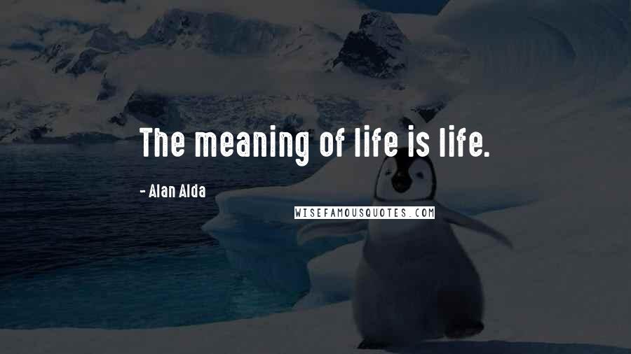 Alan Alda Quotes: The meaning of life is life.