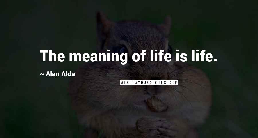 Alan Alda Quotes: The meaning of life is life.