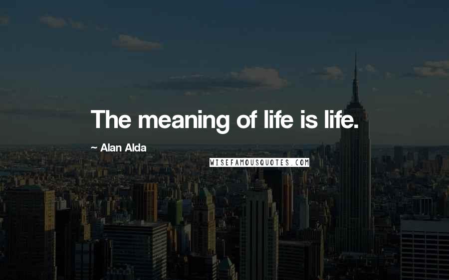 Alan Alda Quotes: The meaning of life is life.