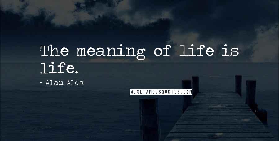 Alan Alda Quotes: The meaning of life is life.