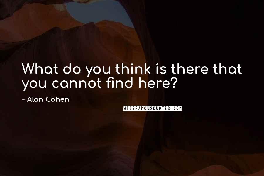 Alan Cohen Quotes: What do you think is there that you cannot find here?