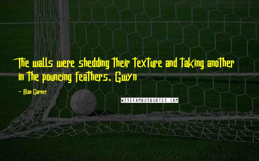 Alan Garner Quotes: The walls were shedding their texture and taking another in the pouncing feathers. Gwyn