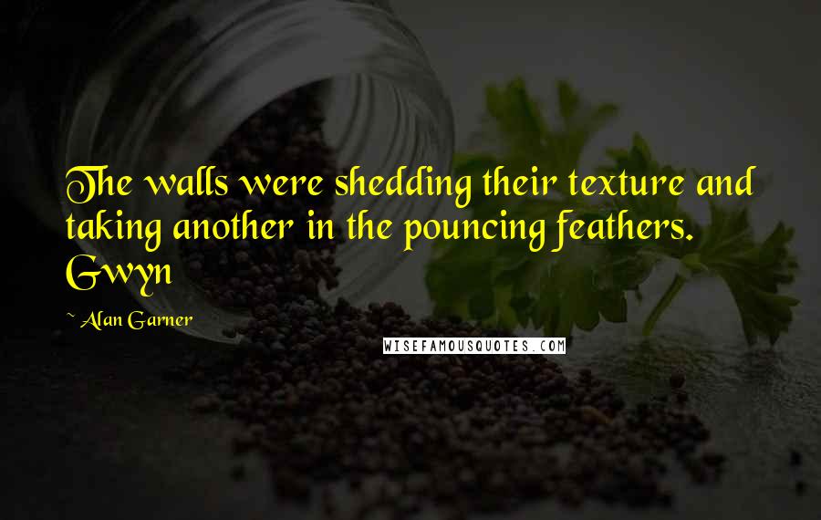 Alan Garner Quotes: The walls were shedding their texture and taking another in the pouncing feathers. Gwyn