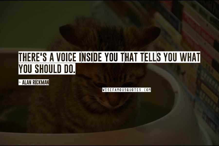 Alan Rickman Quotes: There's a voice inside you that tells you what you should do.