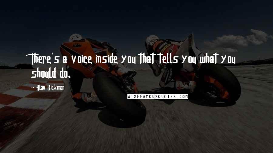 Alan Rickman Quotes: There's a voice inside you that tells you what you should do.