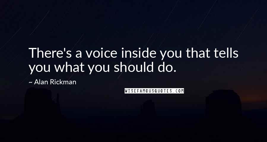 Alan Rickman Quotes: There's a voice inside you that tells you what you should do.