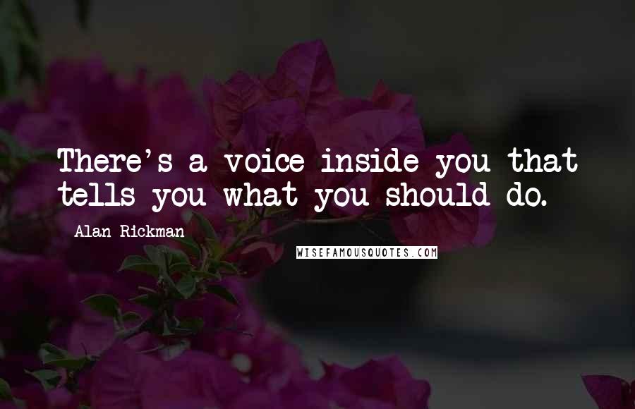 Alan Rickman Quotes: There's a voice inside you that tells you what you should do.