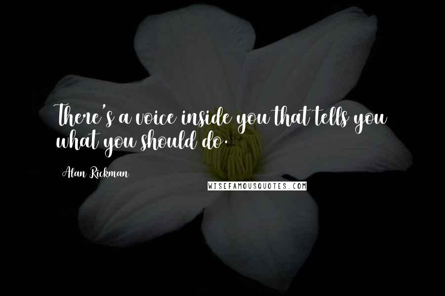 Alan Rickman Quotes: There's a voice inside you that tells you what you should do.