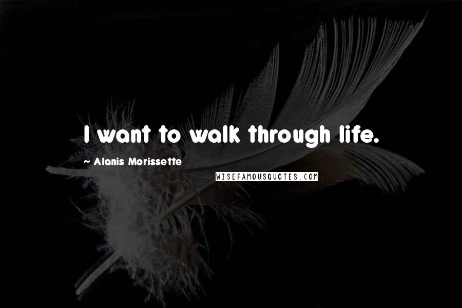 Alanis Morissette Quotes: I want to walk through life.