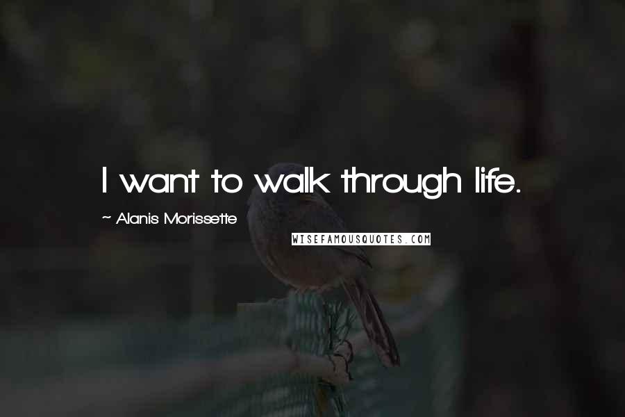 Alanis Morissette Quotes: I want to walk through life.