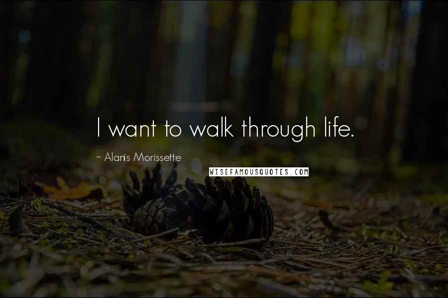 Alanis Morissette Quotes: I want to walk through life.