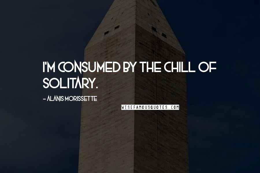 Alanis Morissette Quotes: I'm consumed by the chill of solitary.