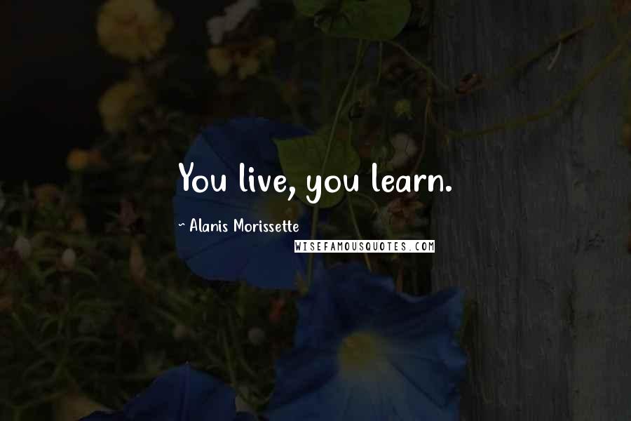 Alanis Morissette Quotes: You live, you learn.