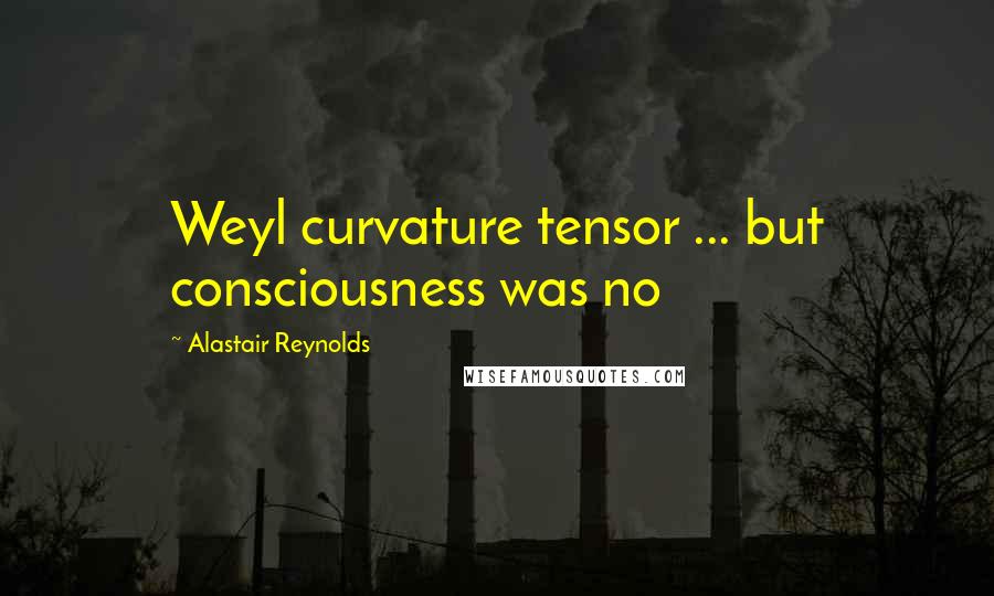 Alastair Reynolds Quotes: Weyl curvature tensor ... but consciousness was no