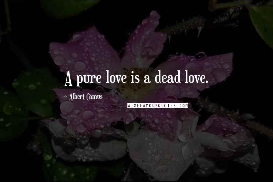 Albert Camus Quotes: A pure love is a dead love.