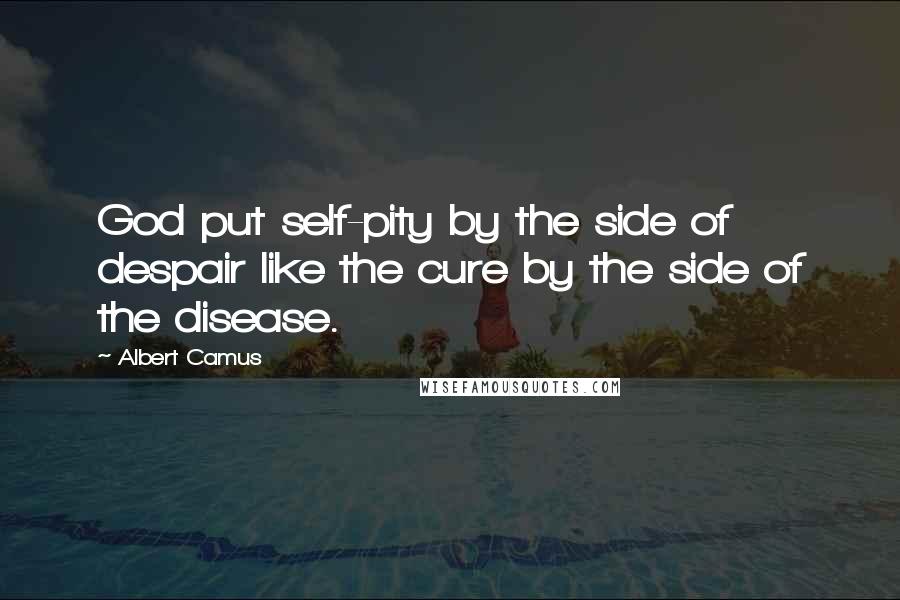Albert Camus Quotes: God put self-pity by the side of despair like the cure by the side of the disease.