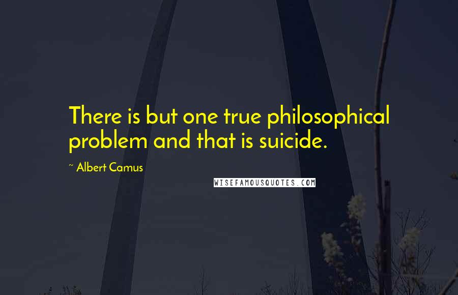 Albert Camus Quotes: There is but one true philosophical problem and that is suicide.