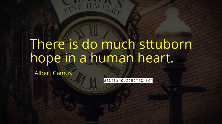 Albert Camus Quotes: There is do much sttuborn hope in a human heart.