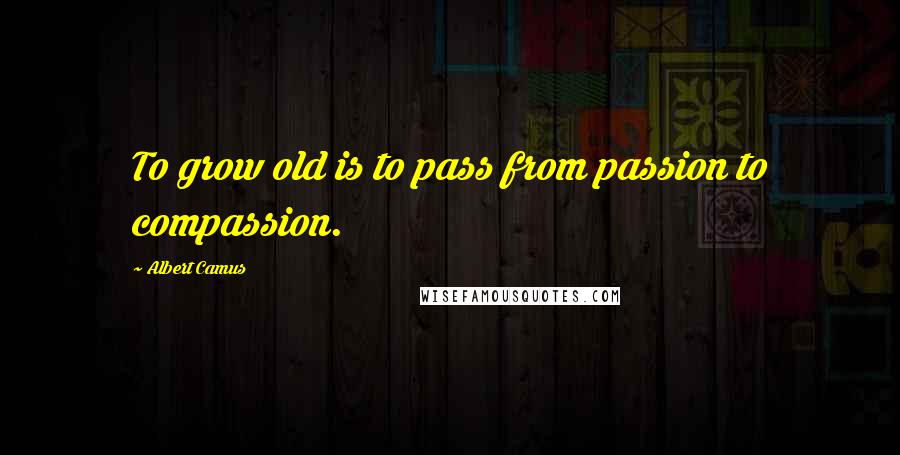 Albert Camus Quotes: To grow old is to pass from passion to compassion.