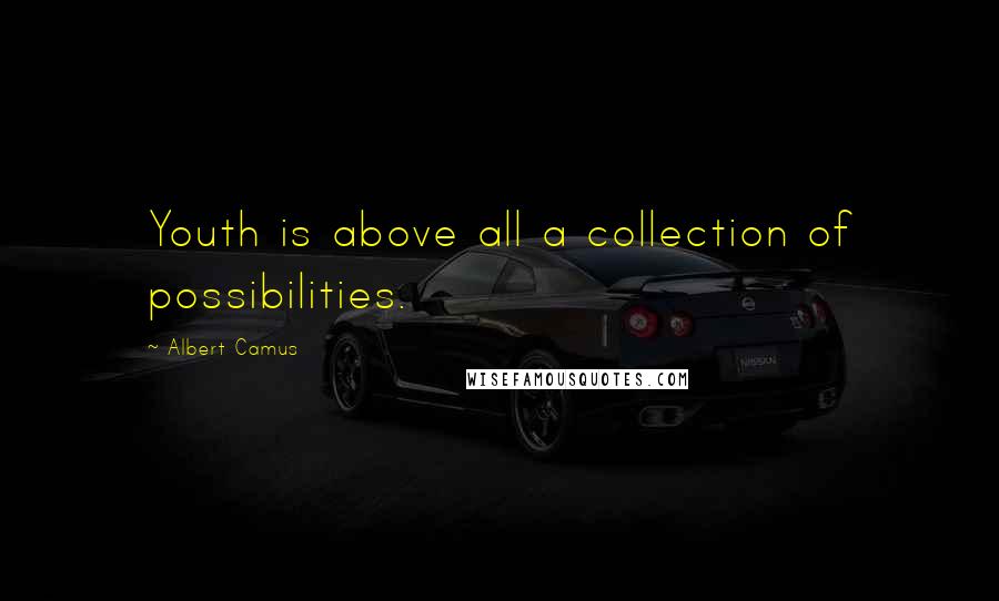 Albert Camus Quotes: Youth is above all a collection of possibilities.