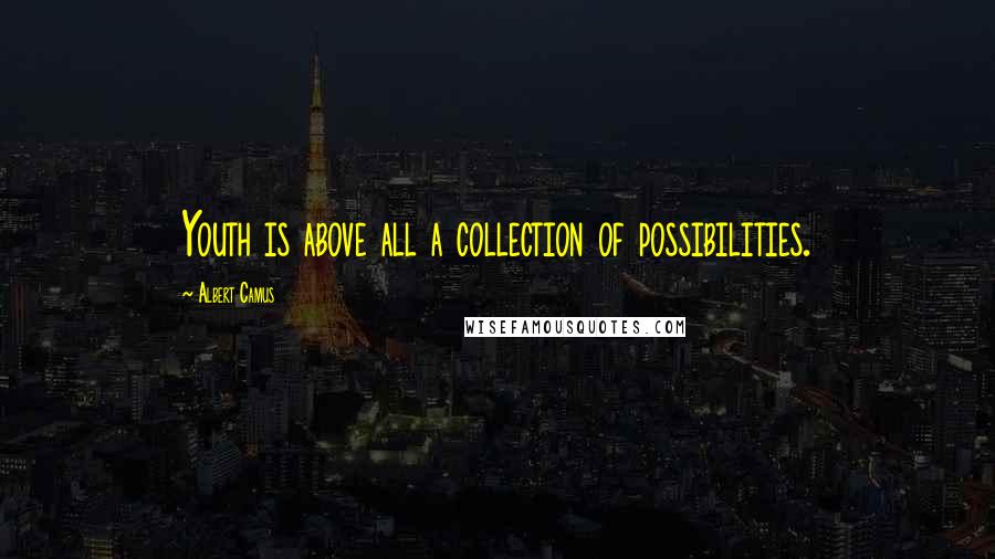 Albert Camus Quotes: Youth is above all a collection of possibilities.