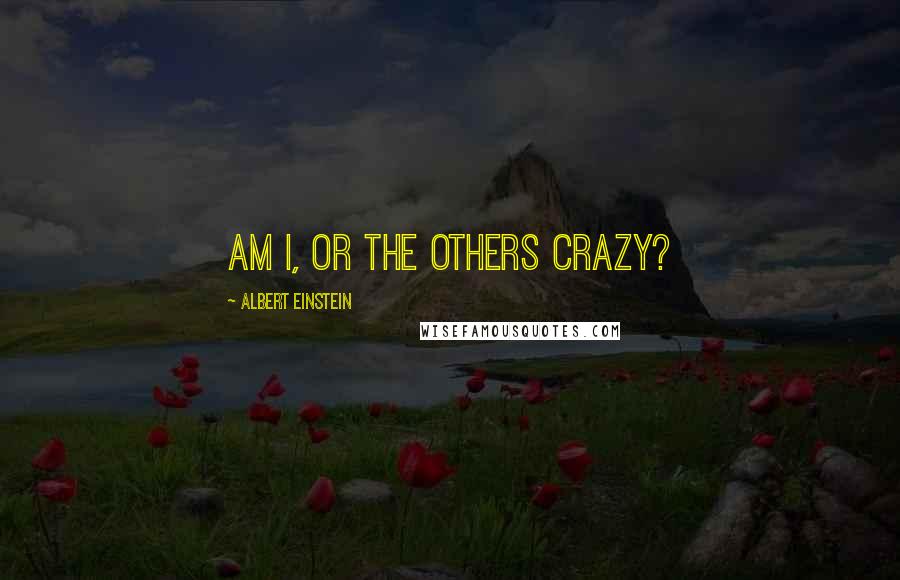 Albert Einstein Quotes: Am I, or the others crazy?