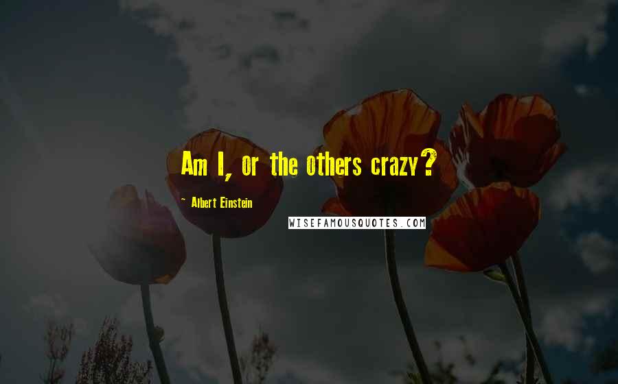 Albert Einstein Quotes: Am I, or the others crazy?