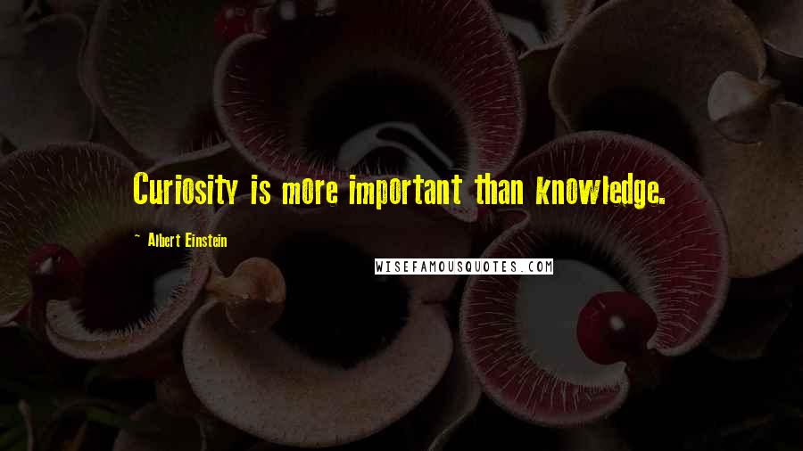 Albert Einstein Quotes: Curiosity is more important than knowledge.