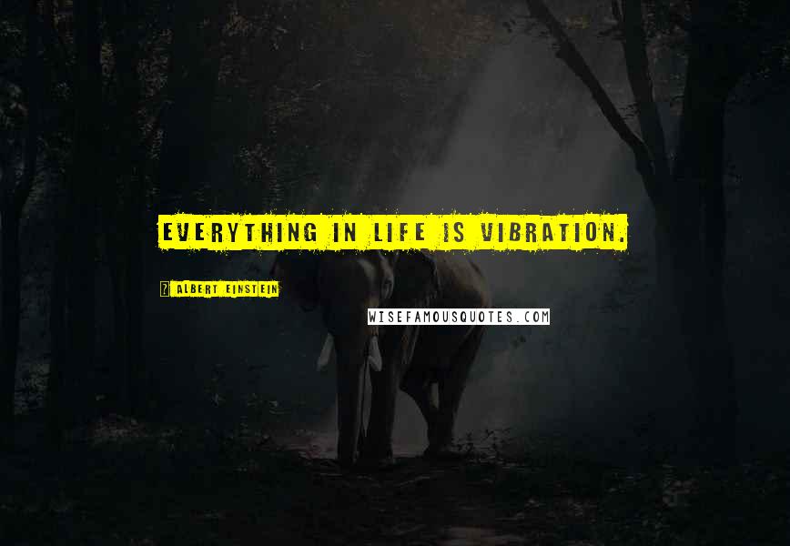 Albert Einstein Quotes: Everything in life is vibration.