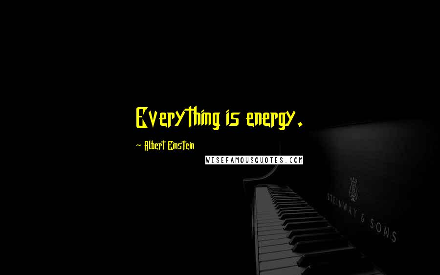 Albert Einstein Quotes: Everything is energy.