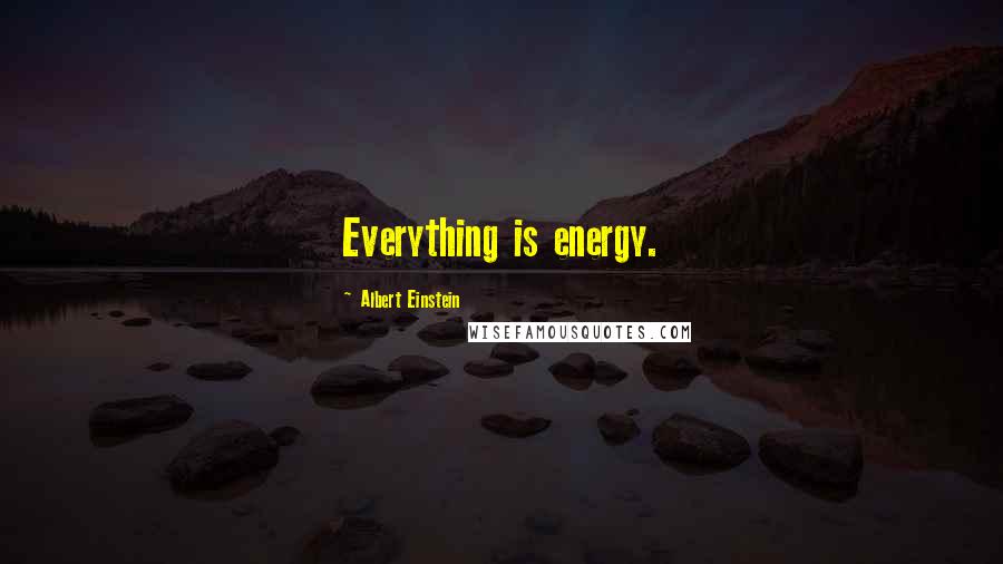 Albert Einstein Quotes: Everything is energy.