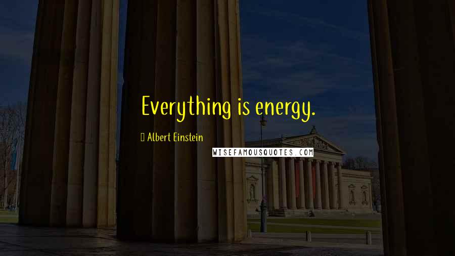 Albert Einstein Quotes: Everything is energy.