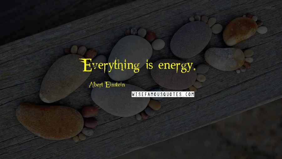 Albert Einstein Quotes: Everything is energy.