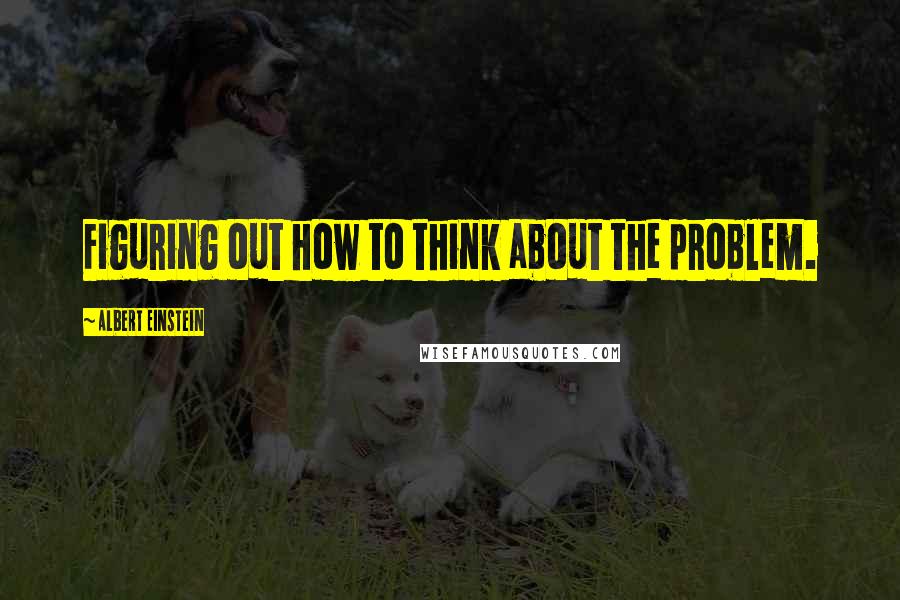 Albert Einstein Quotes: Figuring out how to think about the problem.