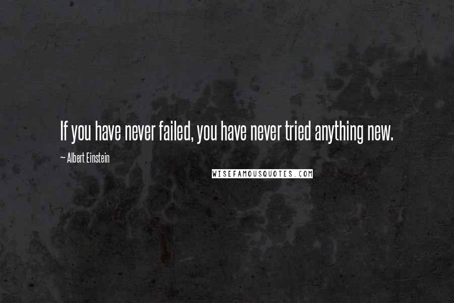 Albert Einstein Quotes: If you have never failed, you have never tried anything new.