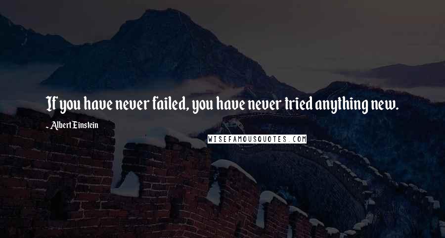 Albert Einstein Quotes: If you have never failed, you have never tried anything new.