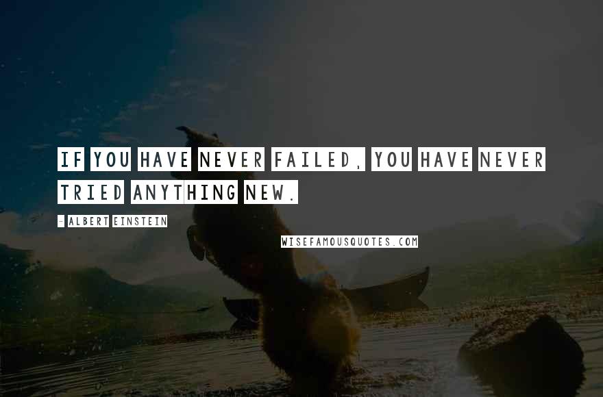 Albert Einstein Quotes: If you have never failed, you have never tried anything new.