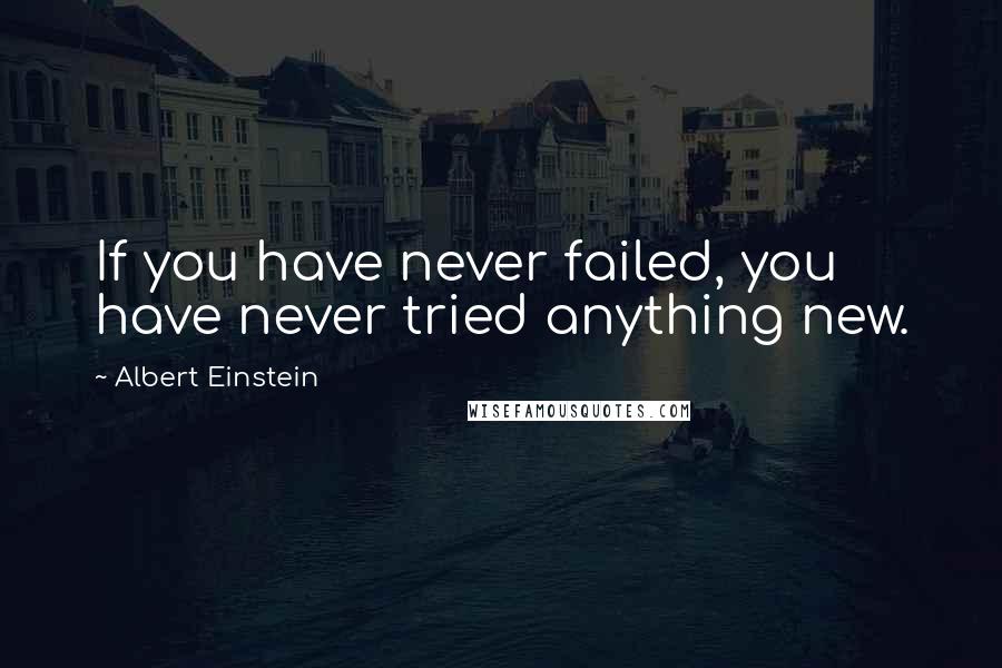 Albert Einstein Quotes: If you have never failed, you have never tried anything new.