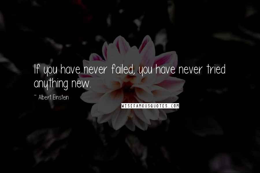 Albert Einstein Quotes: If you have never failed, you have never tried anything new.