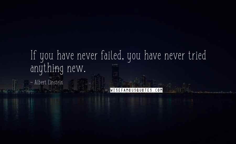 Albert Einstein Quotes: If you have never failed, you have never tried anything new.