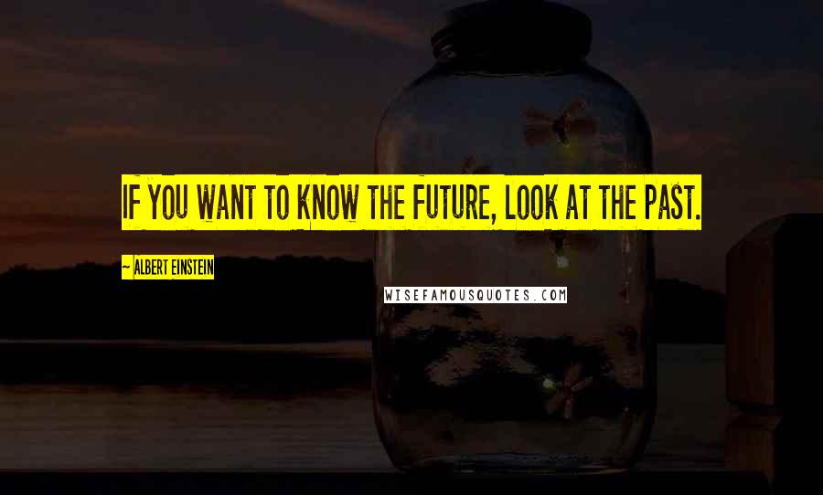 Albert Einstein Quotes: If you want to know the future, look at the past.