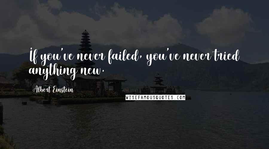 Albert Einstein Quotes: If you've never failed, you've never tried anything new.