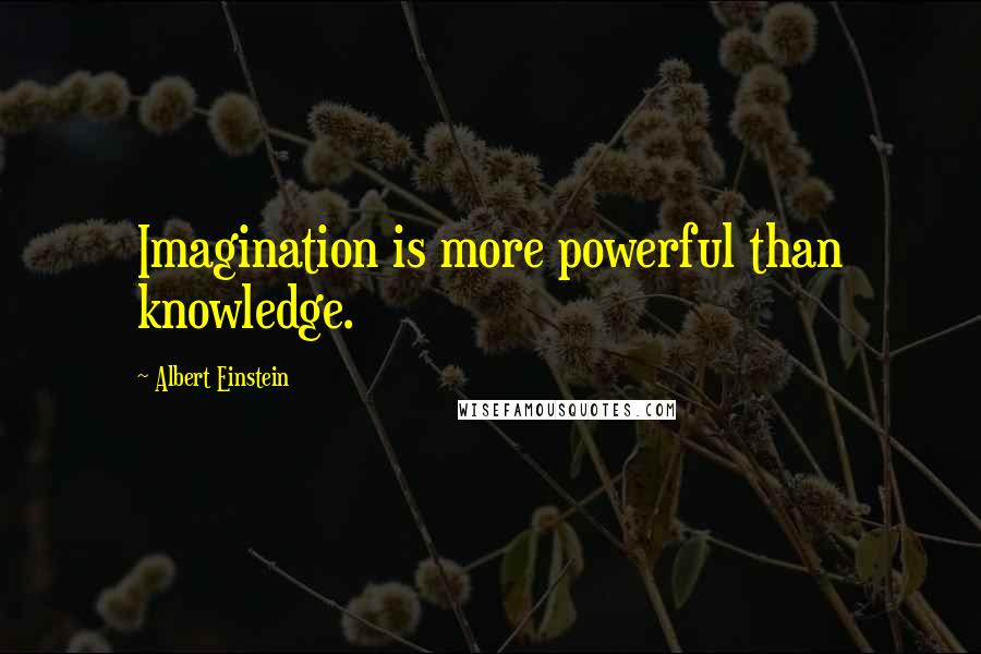 Albert Einstein Quotes: Imagination is more powerful than knowledge.