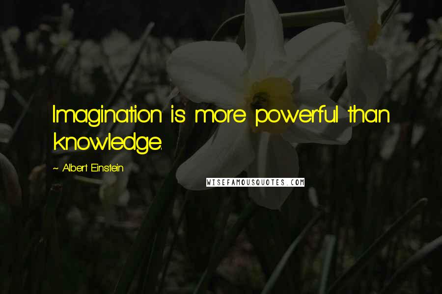 Albert Einstein Quotes: Imagination is more powerful than knowledge.