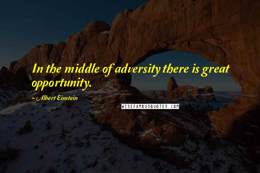 Albert Einstein Quotes: In the middle of adversity there is great opportunity.