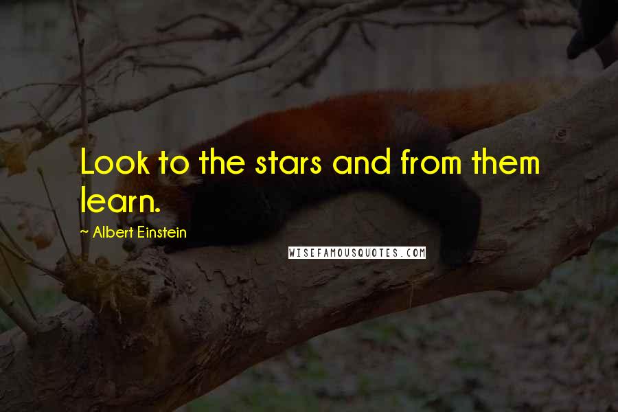 Albert Einstein Quotes: Look to the stars and from them learn.