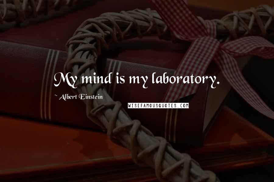 Albert Einstein Quotes: My mind is my laboratory.